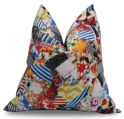 Canvello Elegance in Bloom Print Silk Throw Pillow - Canvello