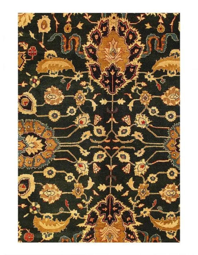 Canvello Emerald Indian Agra Rug - 9'2" X 12'8" - Canvello