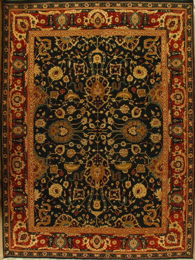 Canvello Emerald Indian Agra Rug - 9'2" X 12'8" - Canvello