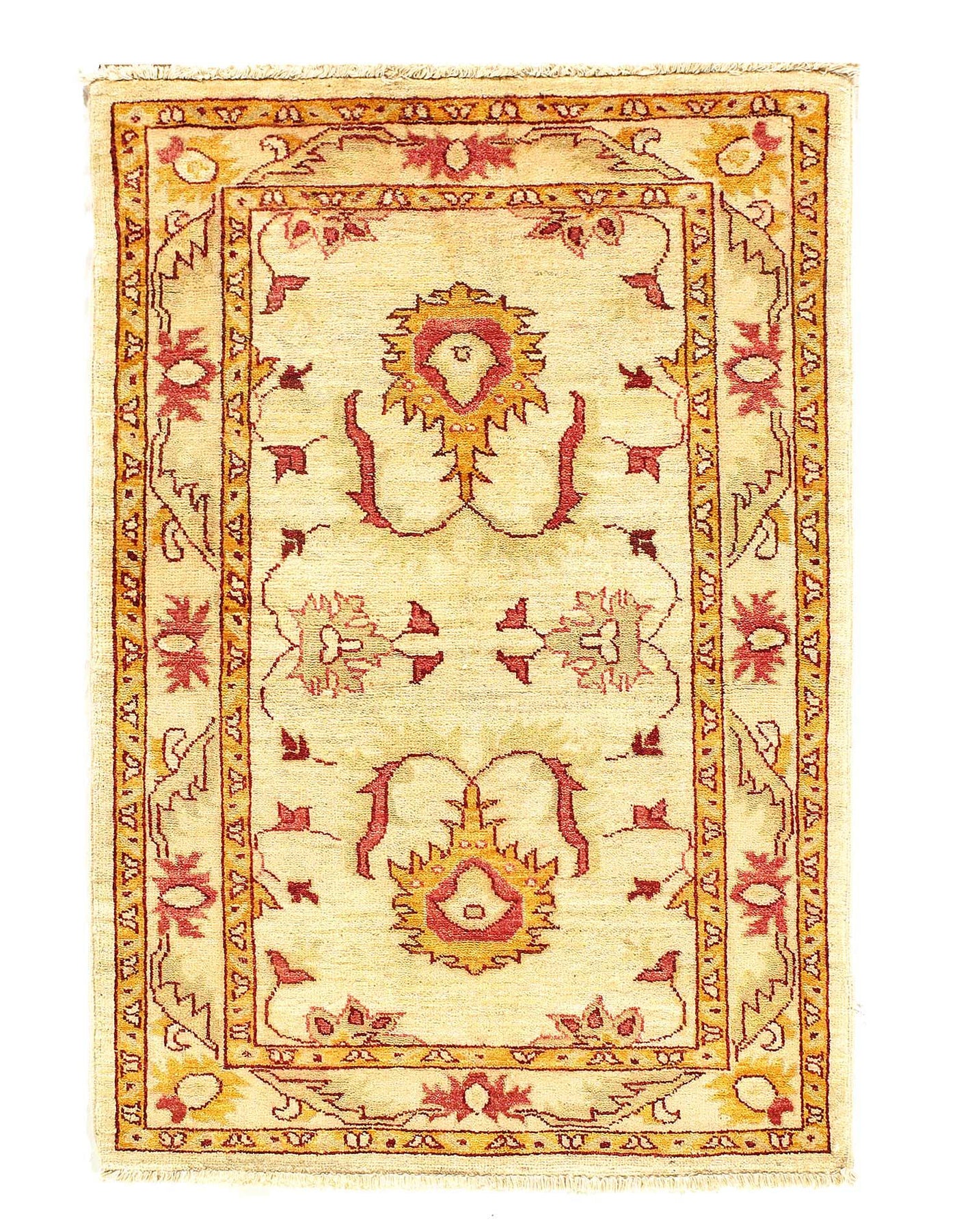 Canvello Farahan Design Hand Knotted Rug - 2'9" X 4'