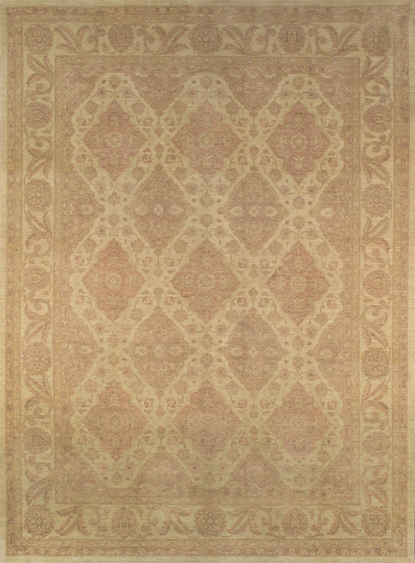 Canvello Ferehan Hand-Knotted Lamb's Wool Area Rug-10'1" X 13'9"