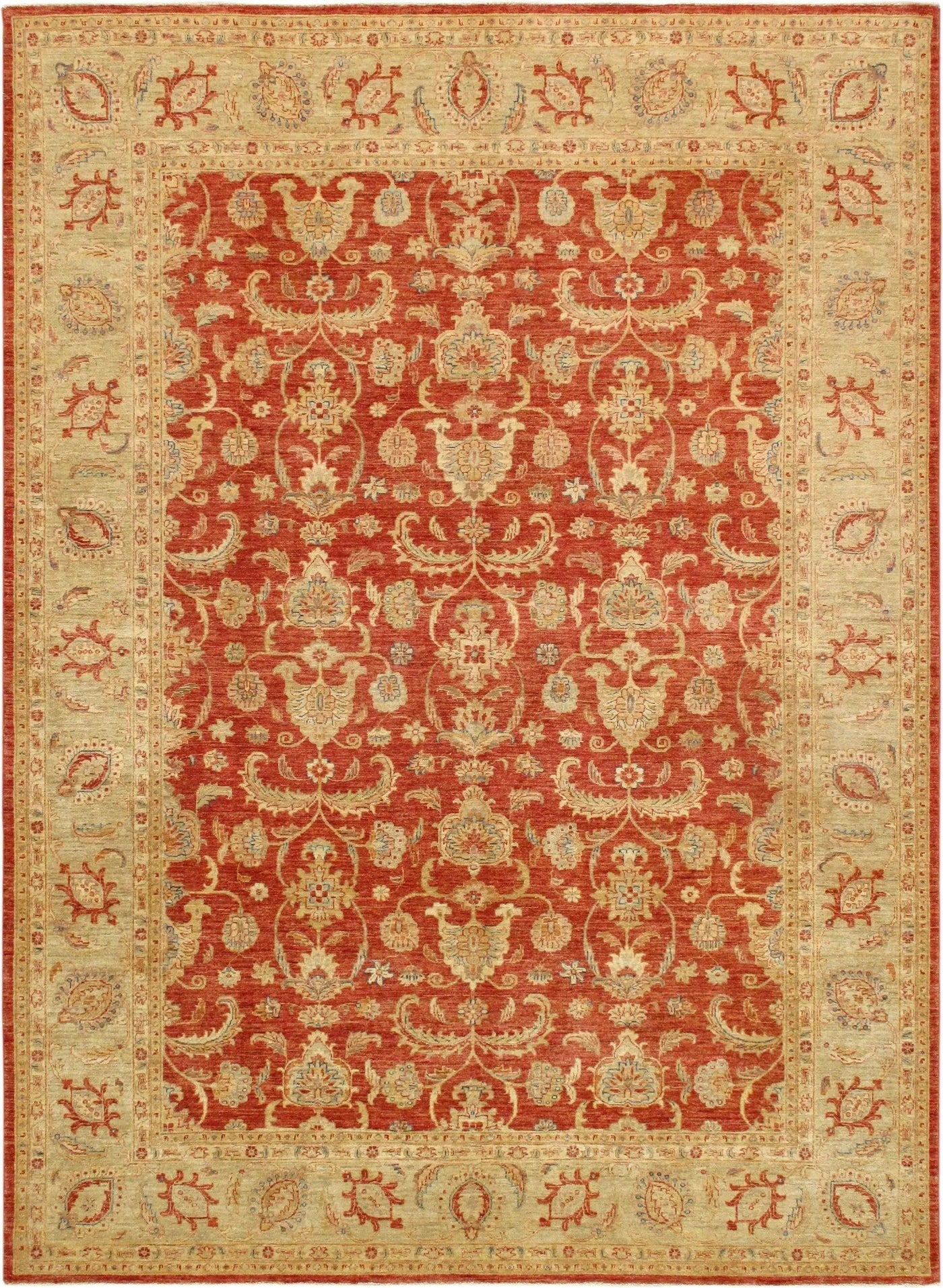 Canvello Ferehan Hand-Knotted Lamb's Wool Area Rug- 8'10" X 11'11"