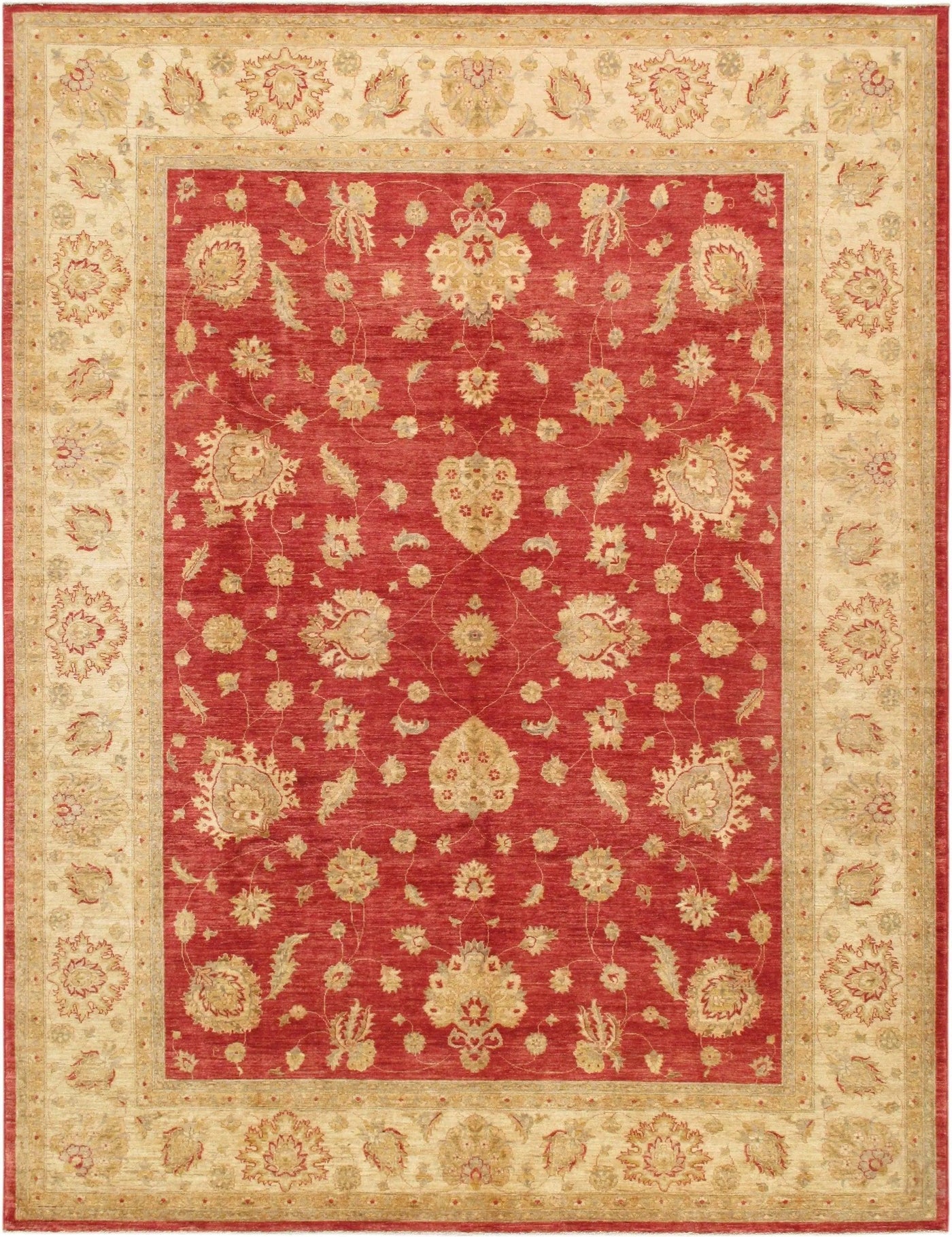 Canvello Ferehan Hand-Knotted Lamb's Wool Area Rug- 8'10" X 11'8"