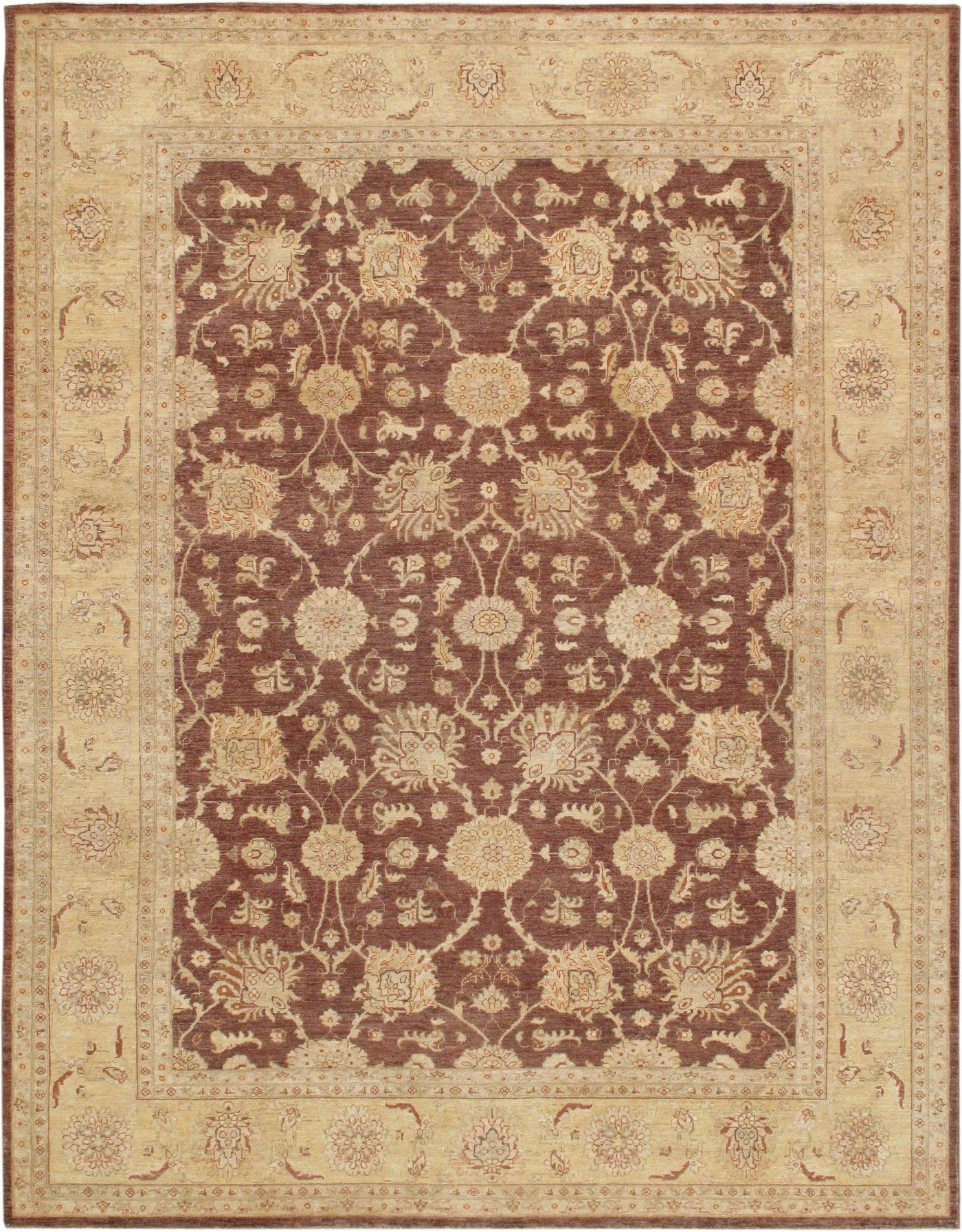 Canvello Ferehan Hand-Knotted Lamb's Wool Area Rug- 8'6" X 11'3"