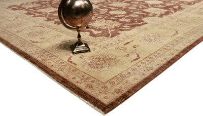 Canvello Ferehan Hand-Knotted Lamb's Wool Area Rug- 8'6" X 11'3"