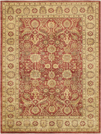 Canvello Ferehan Hand-Knotted Lamb's Wool Area Rug- 9'1" X 12'