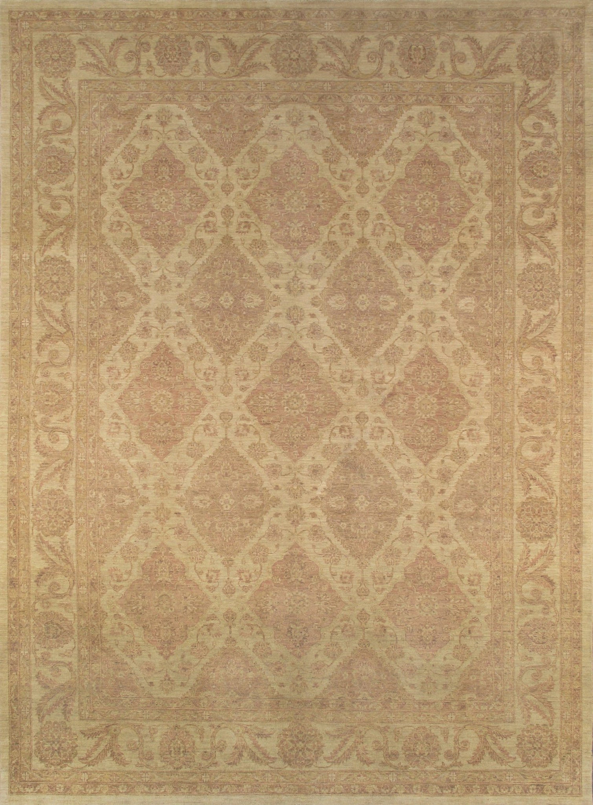 Canvello Ferehan Hand-Knotted Lamb's Wool Area Rug-10'1" X 13'9"