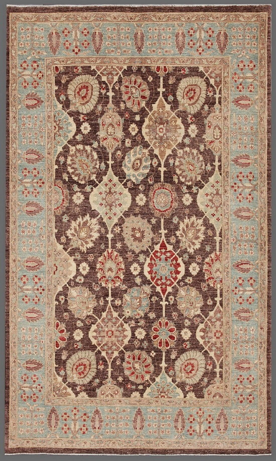 Canvello Ferehan Hand - Knotted Lamb's Wool Area Rug - 5'11" X 9'11" - Canvello