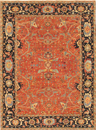 Canvello Ferehan Hand - Knotted Lamb's Wool Area Rug - 9'1" X 12' - Canvello