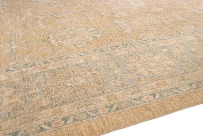 Canvello Ferehan Hand - Knotted Lambs Wool Area Rug - 9'1" X 12'5" - Canvello