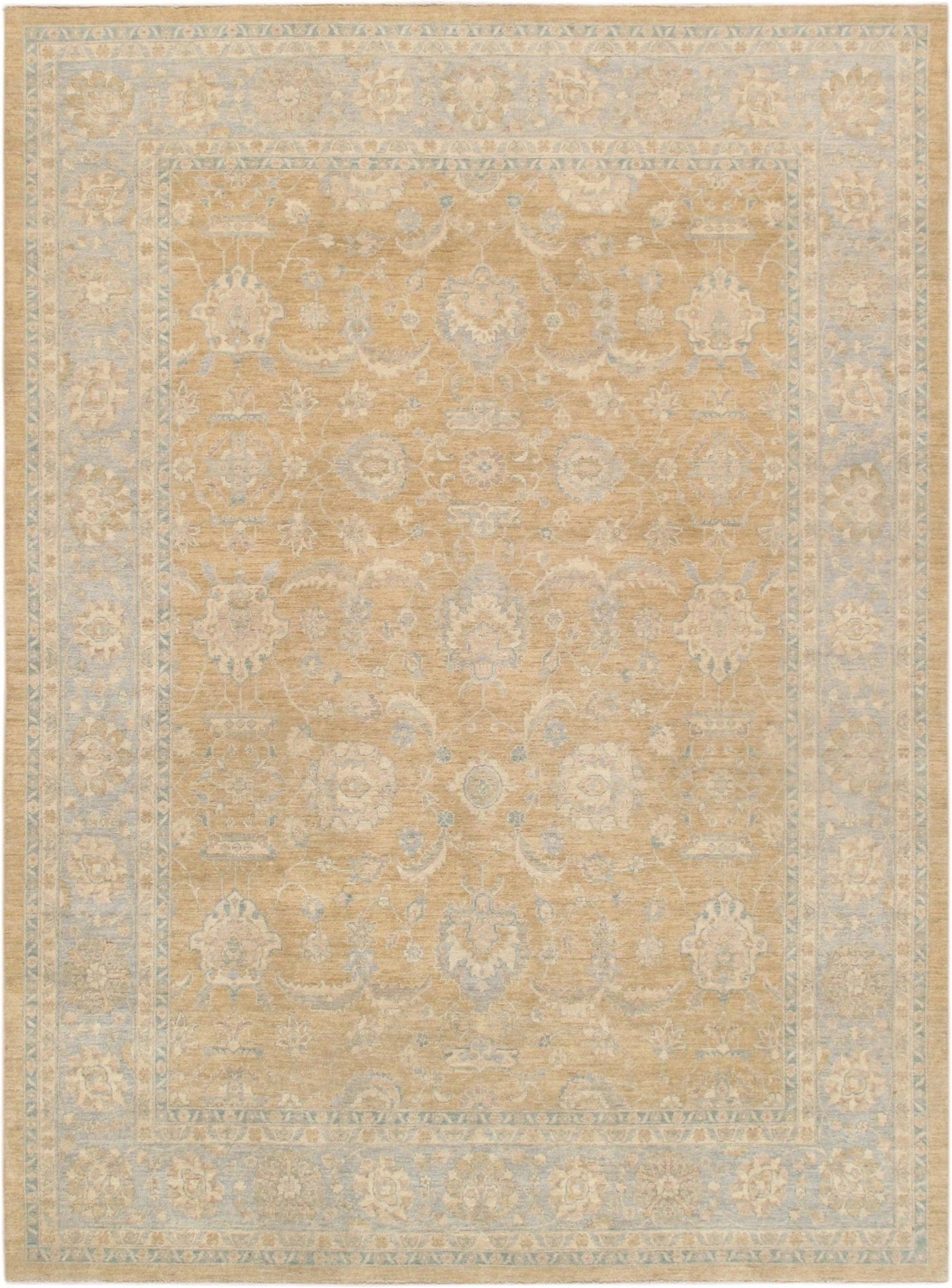 Canvello Ferehan Hand - Knotted Lambs Wool Area Rug - 9'1" X 12'5" - Canvello