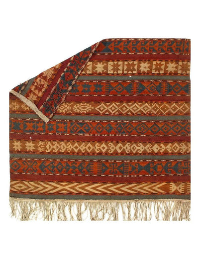 Canvello Fine Antique Turkish Kilim Rug - 4'3" x 5' - Canvello