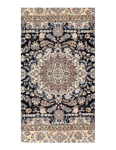 Canvello Fine Habibian Nain Silk & Wool 6L Rug - 5'5" X 8'4" - Canvello