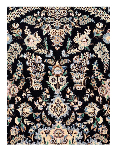 Canvello Fine Habibian Nain Silk & Wool 6L Rug - 5'5" X 8'4" - Canvello