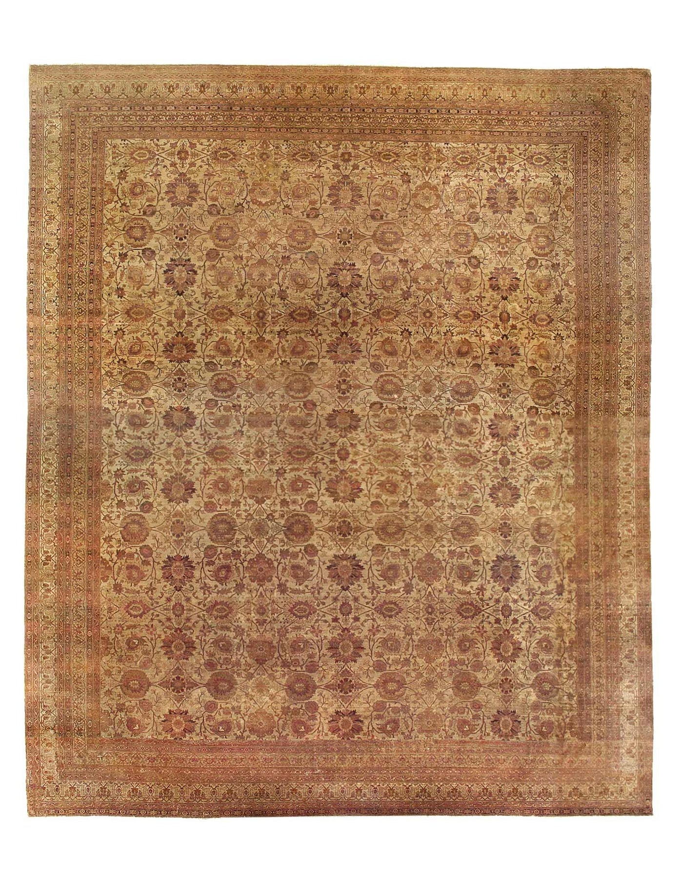 Canvello Fine Hand Antique Agra rug - 14'11'' X 17'7'' - Canvello