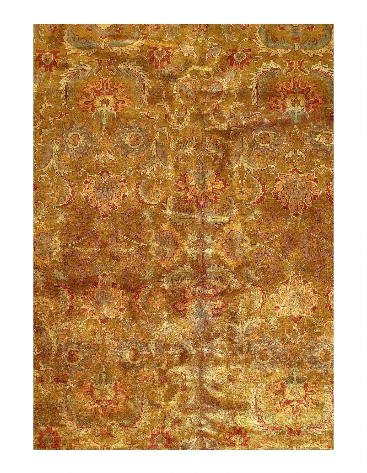 Canvello Fine Hand Knotted Agra Rug - 10'4'' X 13'11''
