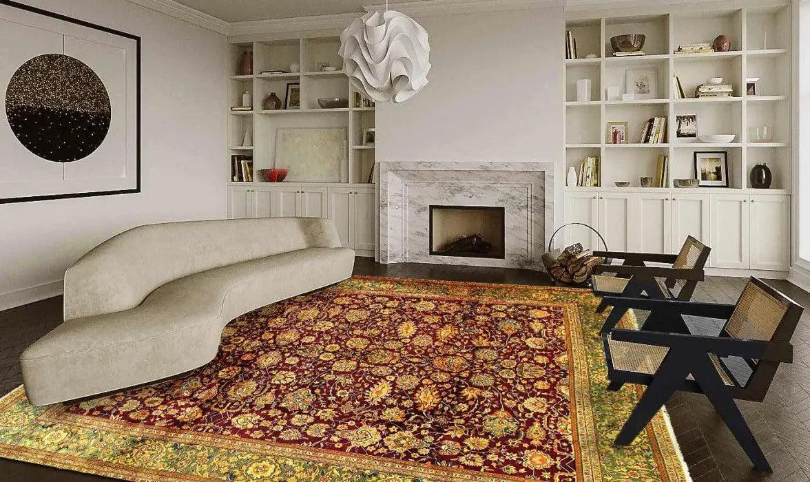 Canvello Fine Hand Knotted Agra rug 10' X 12' - Canvello