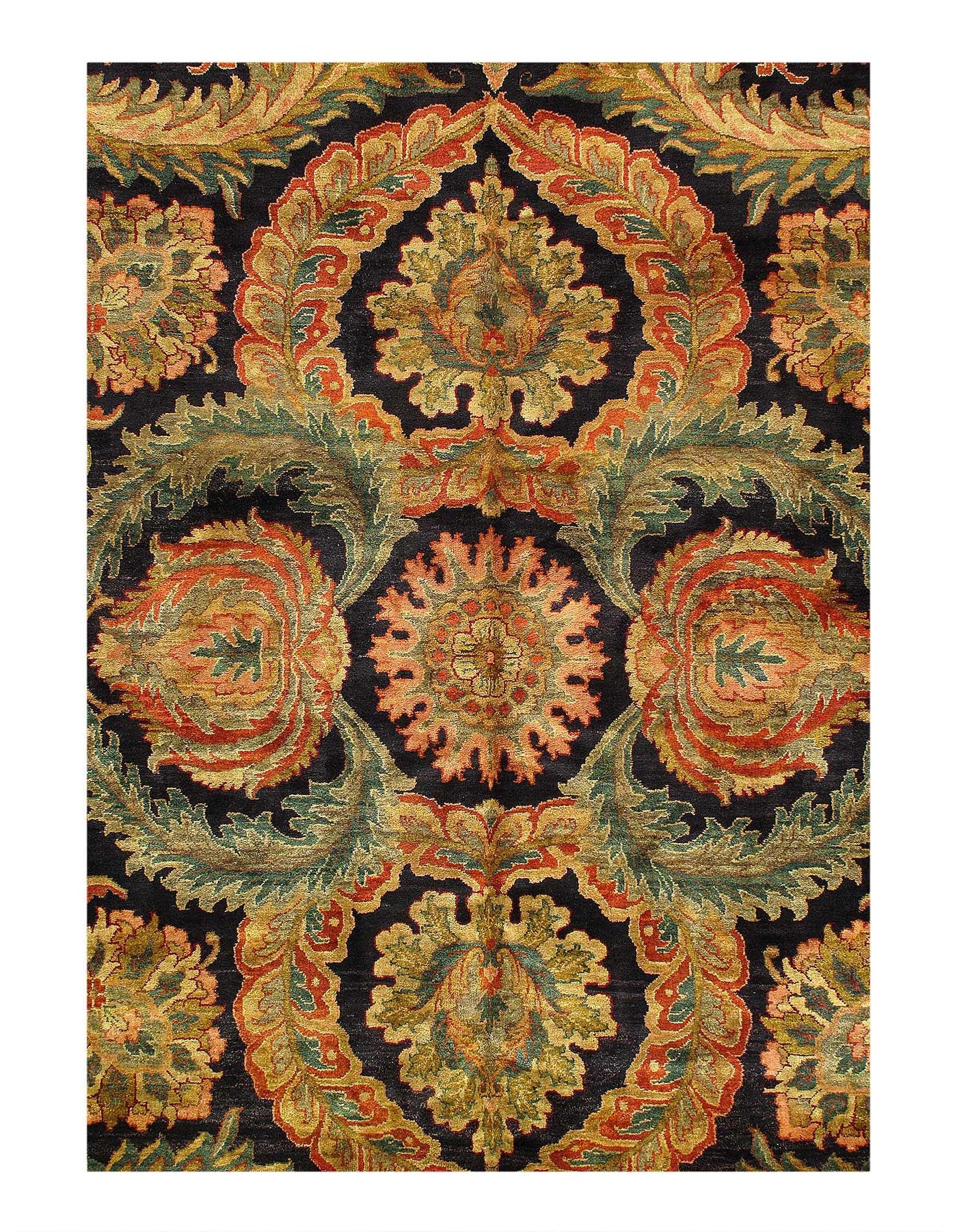 Canvello Fine Hand Knotted Agra Rug - 10' X 13'11'' - Canvello