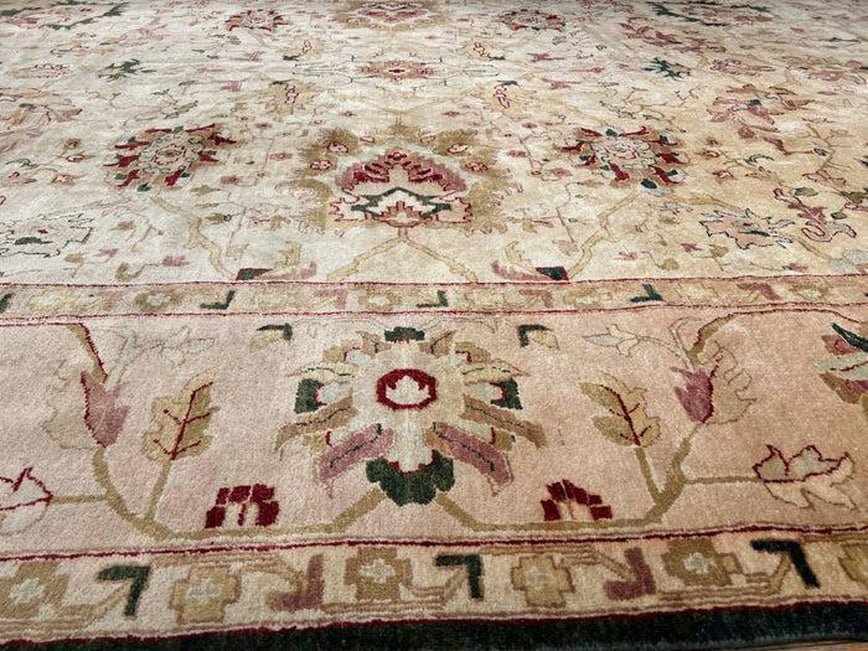 Canvello Fine Hand Knotted Agra rug - 12' X 17'' - Canvello