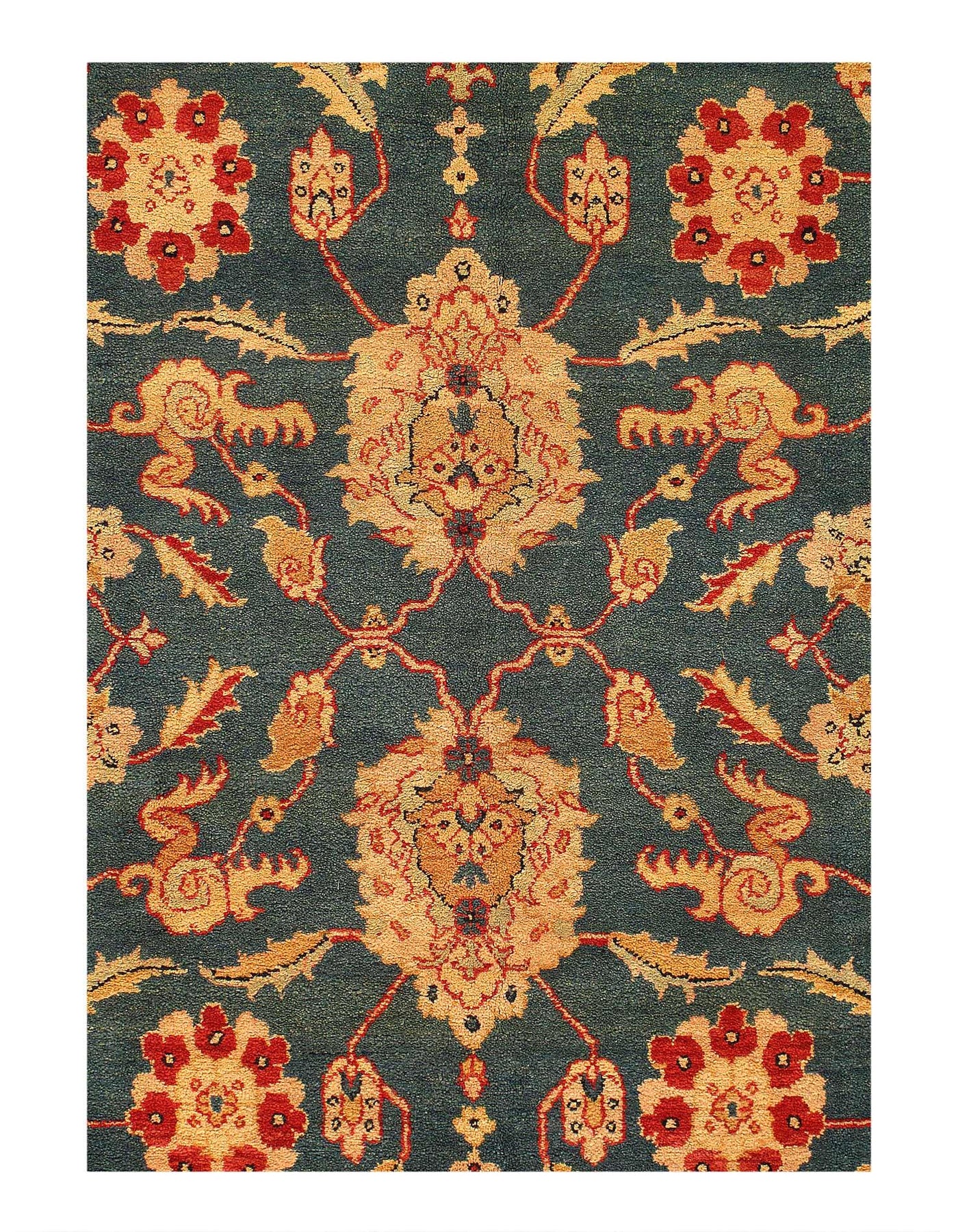 Canvello Fine Hand Knotted Agra rug - 7'11'' X 10'4'' - Canvello