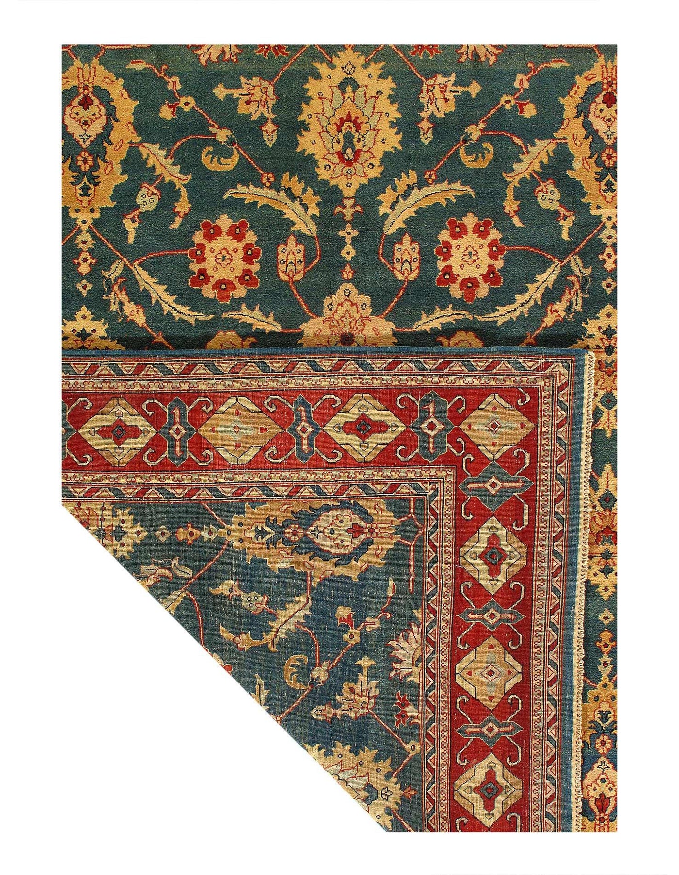 Canvello Fine Hand Knotted Agra rug - 7'11'' X 10'4'' - Canvello