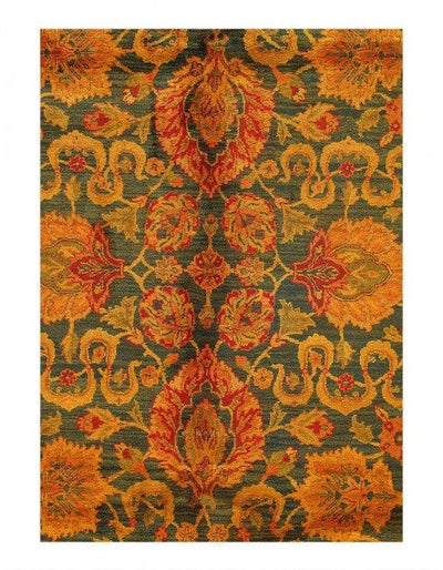 Canvello Fine Hand Knotted Agra rug - 9' X 12' - Canvello