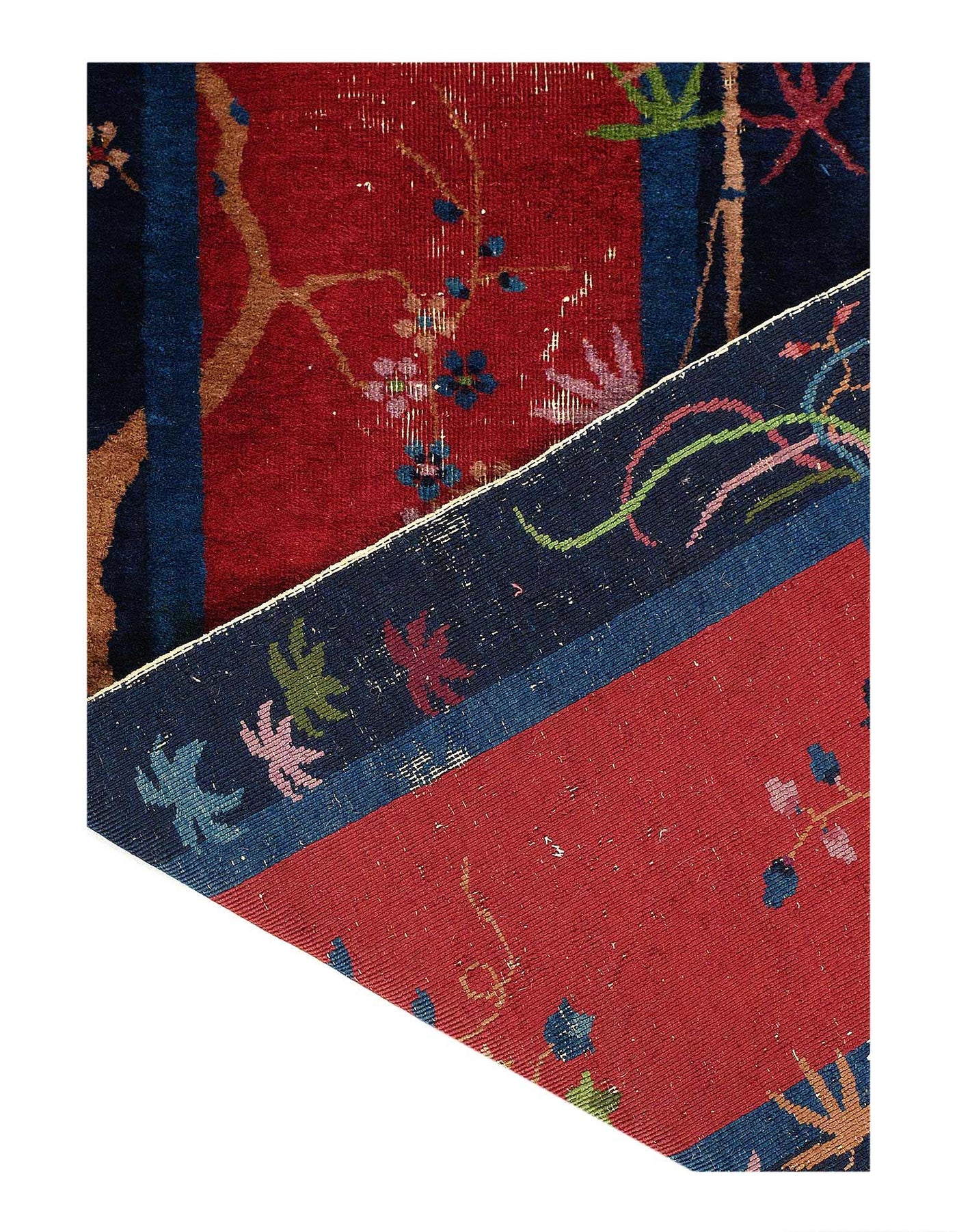 Canvello Fine Hand Knotted Antique Chinese Art Deco Runner Rug - 2'6" x11'3" - Canvello