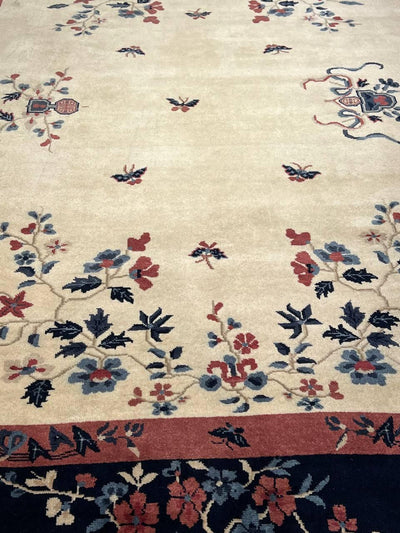 Canvello Fine Hand Knotted Antique Chinese Peking Rug - 8'2'' X 10'