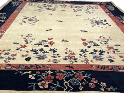 Canvello Fine Hand Knotted Antique Chinese Peking Rug - 8'2'' X 10'