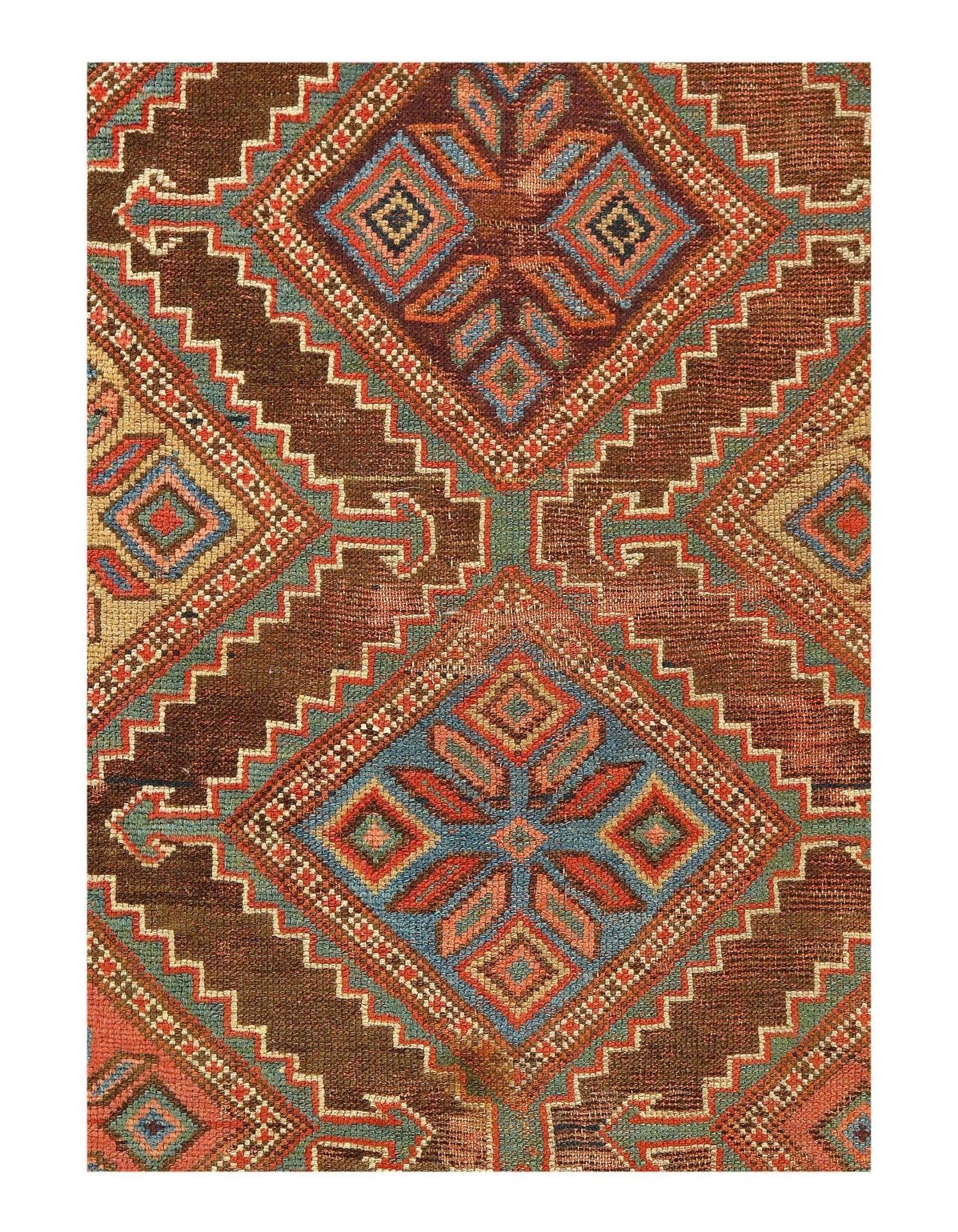 Canvello Fine Hand Knotted Antique Kazak rug 3'9'' X 7'8'' - Canvello