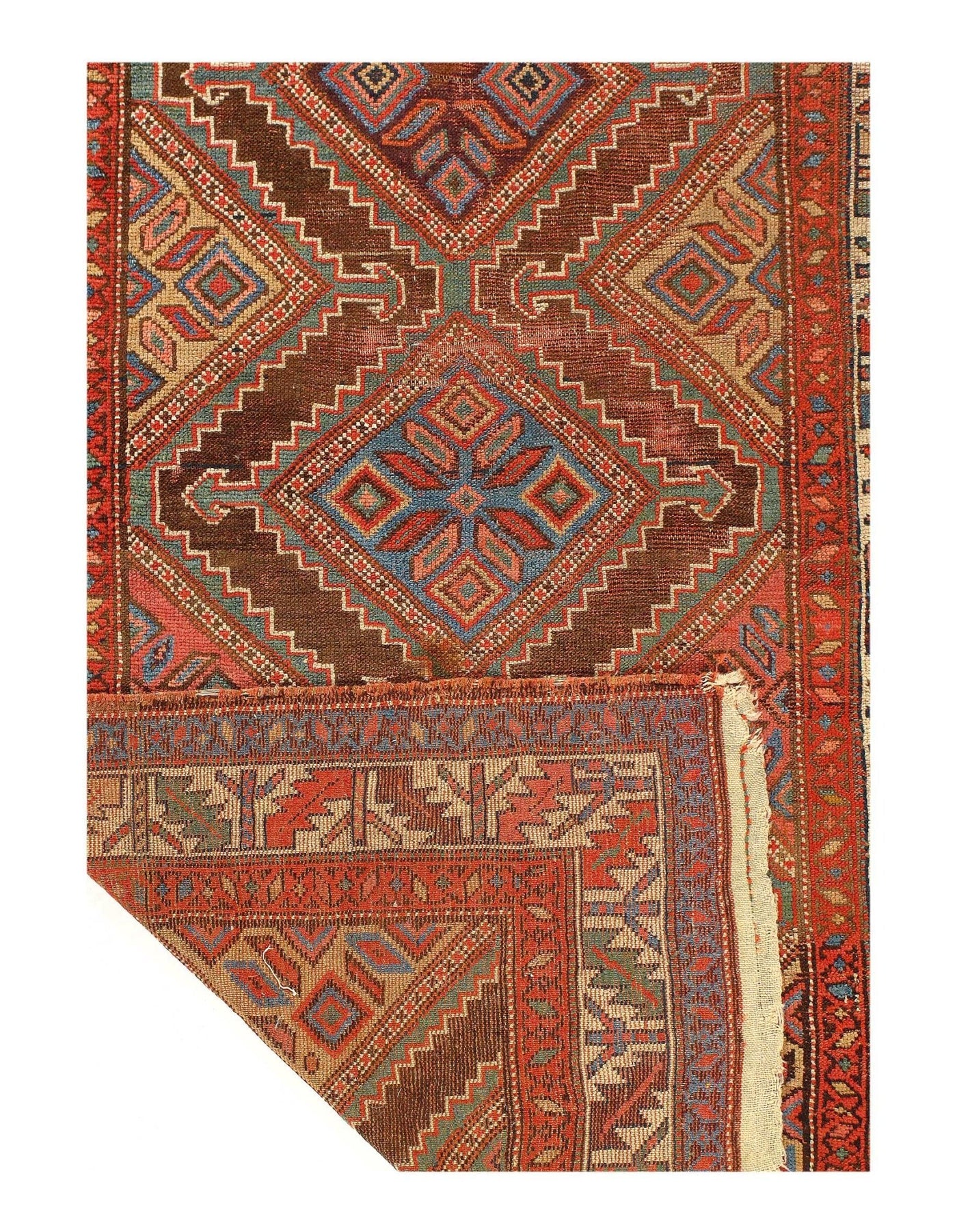 Canvello Fine Hand Knotted Antique Kazak rug 3'9'' X 7'8'' - Canvello