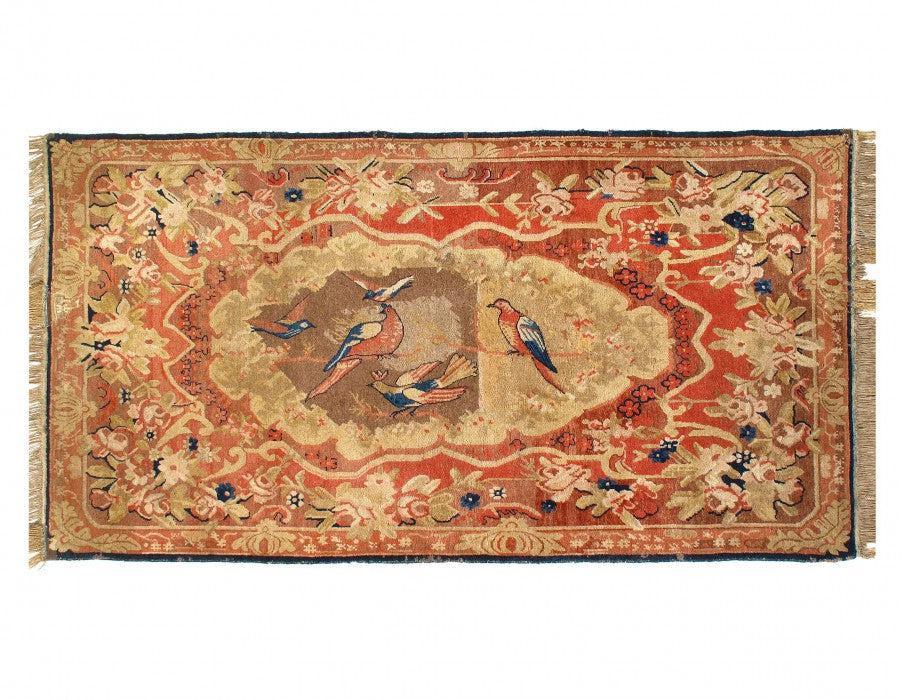 Fine Hand Knotted Antique Samarkand 4'7'' X 8'11''
