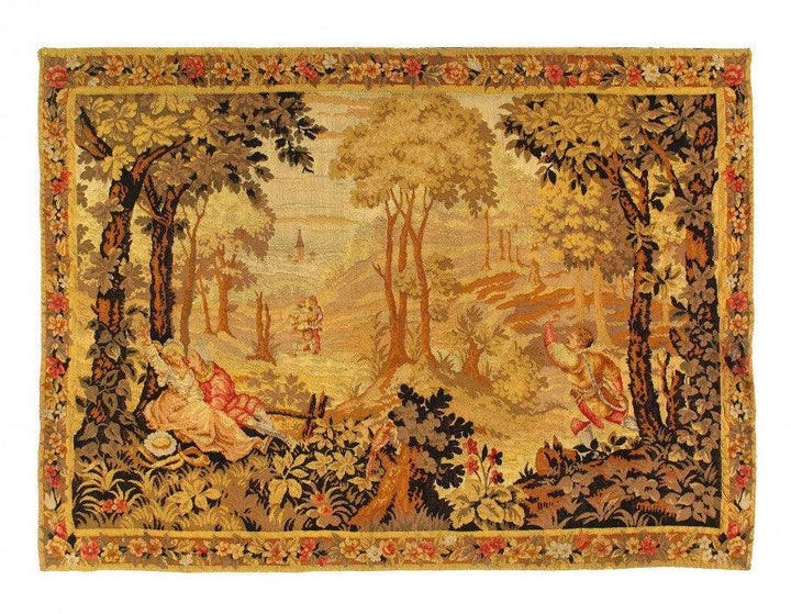 Canvello Fine Hand Knotted Antique Tapestry - 4' X 5'7''