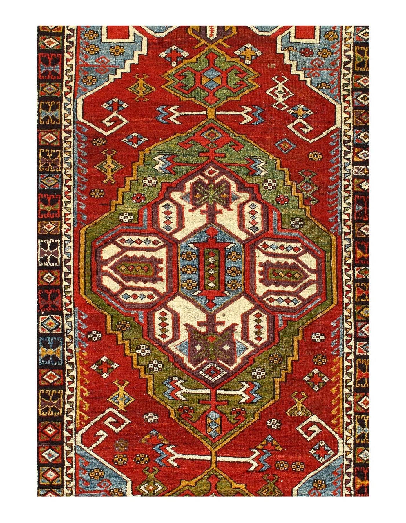 Canvello Fine Hand Knotted Antique Turkish Kazak runner 4'8'' X 15'9'' - Canvello