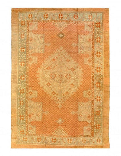 Fine Hand Knotted Antique Turkish Oushak 11' X 15'4''