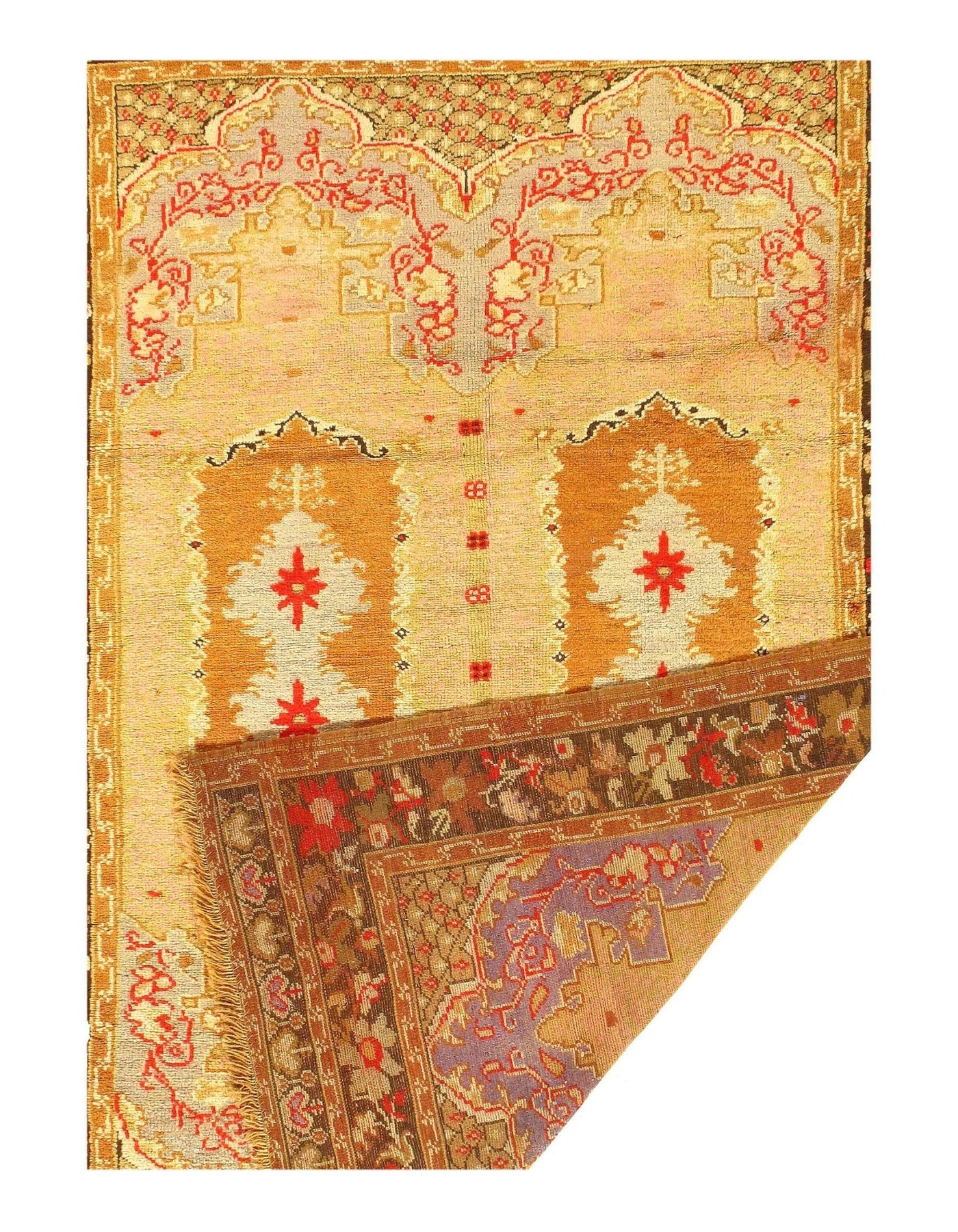 Canvello Fine Hand Knotted antique Turkish Oushak 3'11'' X 5'11'' - Canvello