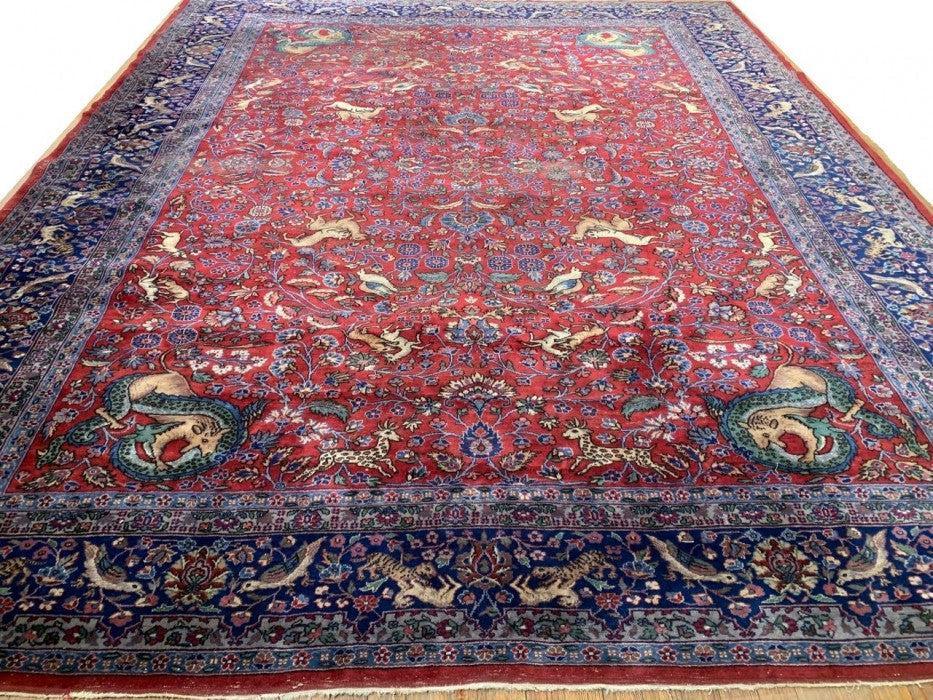 Canvello Fine Hand Knotted Antique Turkish rug 9'6'' X 11'9''