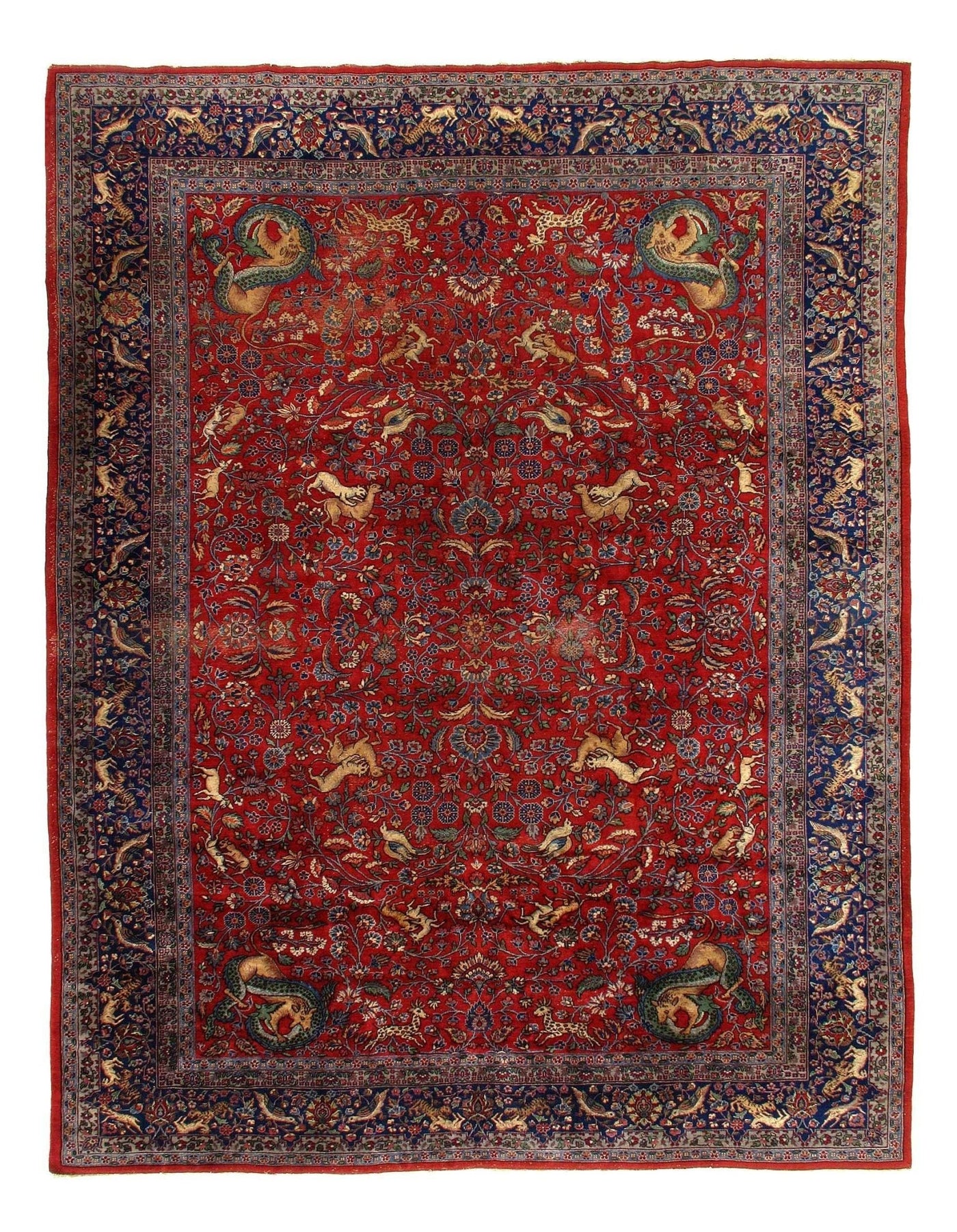 Canvello Fine Hand Knotted Antique Turkish rug 9'6'' X 11'9'' - Canvello