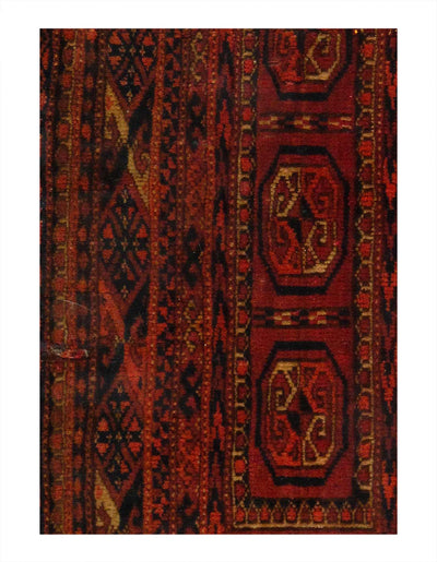 Canvello Fine Hand Knotted Antique Turkman 1'2'' X 2'8'' - Canvello