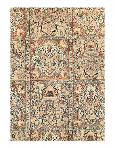 Canvello Fine Hand Knotted Art Silk Vintage Tabriz Design - 6' X 9' - Canvello