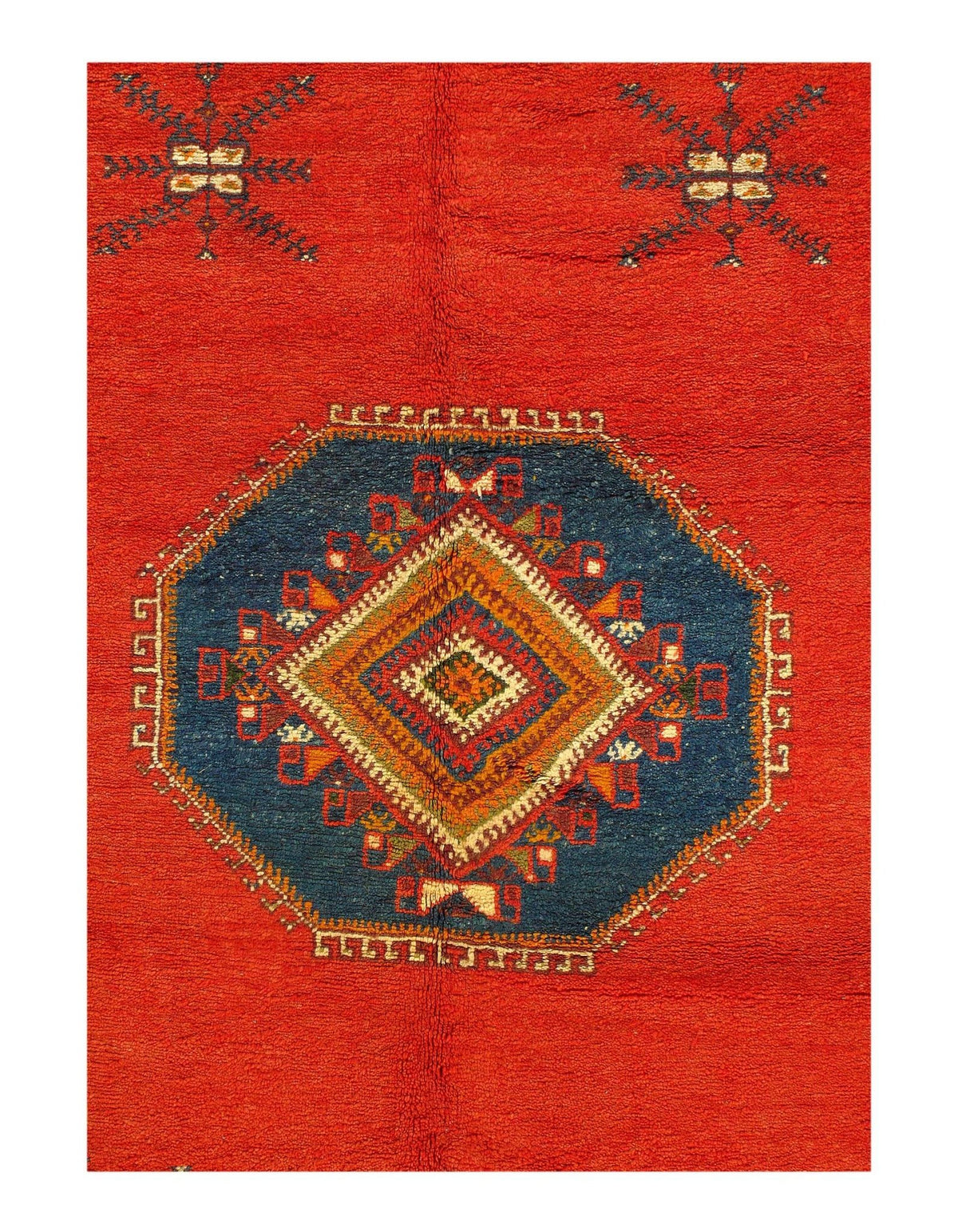 Canvello Fine Hand Knotted Authentic Vintage Moroccon rug 6'4'' X 9'11'' - Canvello