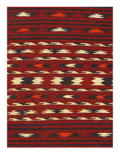 Canvello Fine Hand Knotted Bakhtiari Red Rug - 3'8'' X 6'3'' - Canvello