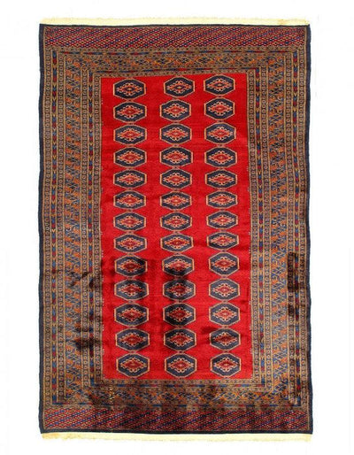 Canvello Fine Hand Knotted Bokara Rug - 4'2'' X 6'2'' - Canvello