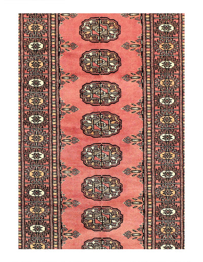 Canvello Fine Hand Knotted Bokhara Rubber Rug - 2' X 6' - Canvello