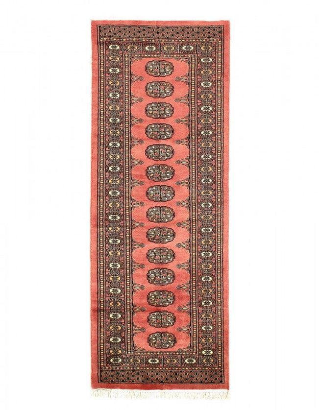 Canvello Fine Hand Knotted Bokhara Rubber Rug - 2' X 6'