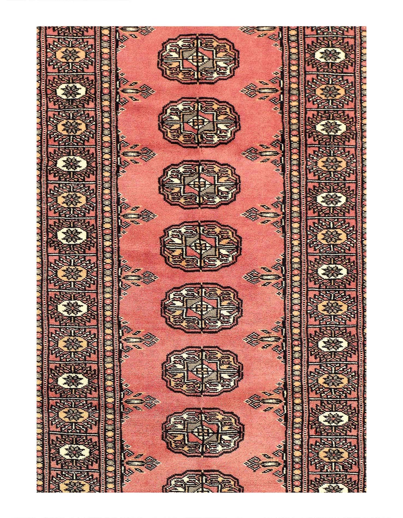 Canvello Fine Hand Knotted Bokhara Rubber Rug - 2' X 6'
