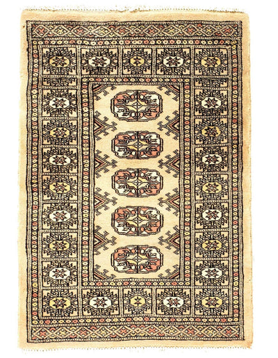 Canvello Fine Hand Knotted Bokhara Rug - 2' X 3' - Canvello