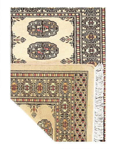 Canvello Fine Hand Knotted Bokhara Rug - 2"1'X 3" - Canvello