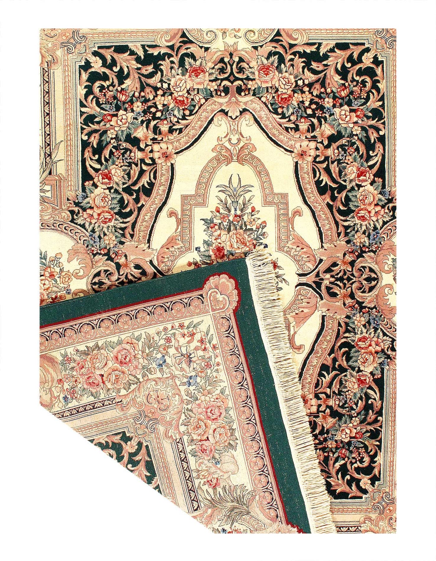 Canvello Fine Hand Knotted Chinese Abusson Rug - 7'5'' X 9'5''