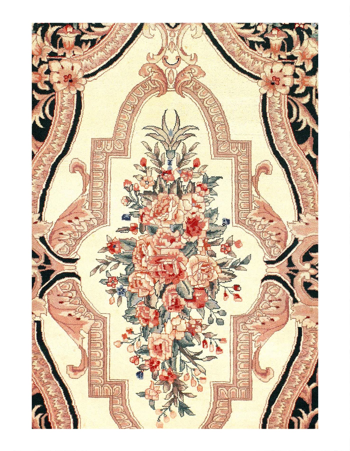 Canvello Fine Hand Knotted Chinese Abusson Rug - 7'5'' X 9'5'' - Canvello